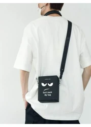 peach tree حقيبة رجالية مربعة الشكل، حقيبة كروس بودي، حقيبة كتف، حقيبة مربعة، حقيبة أعمال بغطاء رفرف مقاوم للماء م