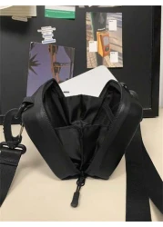 Men s Solid Color Structured Box Bag Adjustable Shoulder Strap Crossbody Bag Christmas Fall University Cross Body Bag Gifts Scream Bag Winter Christmas Gifts Thanksgiving Travel Purse Holiday Tote Bag