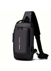 حقيبة صدر مقاومة للسرقة برقم سري للرجال ، حقيبة خصر كاجوال للخارج والرياضة ، حقيبة ظهر رياضية متعددة الاستخدا