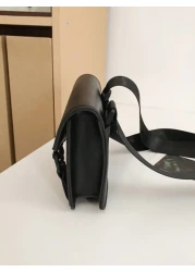 peach tree 1pc Casual Minimalist Solid Color Adjustable Strap Outdoor Travel Holiday Flap Cover Water Resistant Lightweight PU Crossbody Bag Unisex Design From Peach Tree Christmas Men Bag Vacation Tr