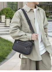 قطعة واحدة (9.9 بوصة * 7.1 بوصة * 2.4 بوصة) حقيبة كتف أنيقة ، حقيبة رسول ، حقيبة كتف ، حقيبة عبر الجسم ، حقيبة مربعة ، م