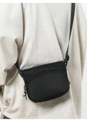 New Fashion Simple Solid Color Adjustable Strap Men s Shoulder Bag Outdoor Casual Sports Cycling Fitness Portable Messenger Bag Suitable For School Commuting And Small Items