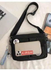 High School Students University Freshman Multifunctional Sling Bag Shoulder Bag Casual Bag Men Cartoon Decor Crossbody Bag Handbag Schoolbag For Travel College Outdoors Sports Commute Nylon Dorm Schoo