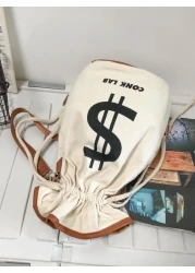 Mini Bucket Bag Letter Print Drawstring Handbag Schoolbag Sling Bag Sport Bag For High School University Student For Travel College School Shoulder Bag Crossbody Bag Gifts Scream Men Bag Winter Outdoo