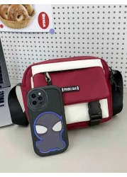 Black Small Square Bags Daily Supplies Bookbags Crossbody Bags Sports Bags High School Students College Students Travel Bags