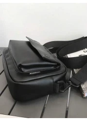 حقيبة كتف رجالية كبيرة السعة ومقاومة للبلى ، مزودة بسحاب ناعم غير عالق ، مناسبة للتنقل والدراجة الخ