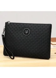 1pc Men Water Proof Tiger Head Clutch Bag With Multiple Compartments And Smooth Zipper Design Clutch Hand Bag Wristlet Work Weekend Travel Camping Summer Gym Vacation Holiday Christmas Scream Men Bag