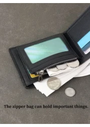 HOVI S Men s Stylish Casual Vintage Short Wallet Multi Slot Multi Functional Portable Billfold Coin Wallet