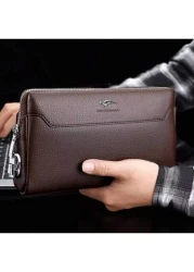 Large Men s Leather Long Wallet Handbag For Travel Passport Business Mobile Phone Credit Card Anti Theft Password Lock Casual Clutch Christmas Gifts Winter Christmas Men Bag Bag For Men Men Wallet Han