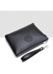 Men Clutch Bag Handbag Wristlet Bag Waterproof Portable Lightweight For College Business Travel Pu Leather Business Simple Style Fashion Streetwear For Boys College Student Gift Commute Undergraduates