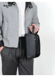 Men s Clutch Wallet Handheld Anti Theft Phone Pouch Wrist Strap Bag For Business Travel Grooming Storage Bag Black Floral Lightweight Portable Gift For Young Male Students Luxury Bags Pillow Bag Men