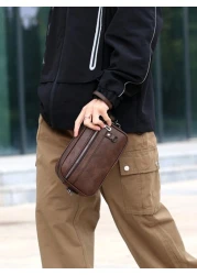 Men s Vintage Business Casual Shoulder Bag Can Be Hand Held And Cross Body Suitable For Daily Use College Father s Day Gift Valentine s Day Gift Side Bag Crossbody Bag Sling Bag Multi Functional Trave