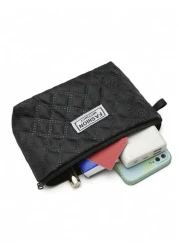 He New Diamond Shaped Checkered Cosmetic Bag Features A High Level Of Appearance It Is A Portable And Hand Held Cosmetic Bag For Storage And A Small Square Bag For Washing
