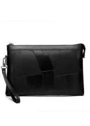 Casual New Men s Handbag 2025 Texture Simple And Versatile Envelope Bag Classic Storage Bag Splicing Men s Bag Large Capacity Wallet Handheld Clip Bag Fashion Light Luxury Business Bag