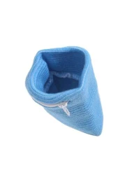 حافظة معصم بسحاب ذات لون أحادي مع مفاتيح، لتجميع العملات المعدنية والتخلص من العرق ، مناسبة للرياضة كالكرة ال