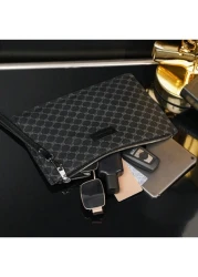 Clutch Bag Wristlet Bag Handbag Envelope Bag Purses And Bag Large Capacity Oversized Portable Lightweight Travel Essentials For Travel Vacation Work Office Business Commute PU Leather Vintage Geo Prin