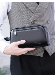 gorchis High End Men s Clutch Bag With Multiple Pockets Business Casual Handbag With Large Capacity Handheld Bag For Men For Books Multi Functional Toiletry Bag Fashionable Handbag Student Outdoor Han