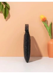 حقيبة يد مزخرفة بنقشة جلدية، حقيبة معصم بسيطة، حامل بطاقات سعة كبيرة، متعددة الاستخدامات للاستخدام اليومي وا