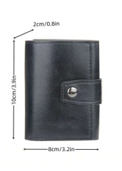 HOVI S Retro Classic Fashion Pop RFID Card Holder Portable Multi Function Wallet Cash Holder Multi Card Position Card Box Autom Mini Bag Small Bag