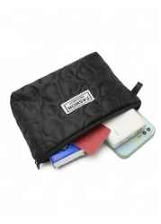 حقيبة مستحضرات تجميل راقية، حقيبة تخزين منتجات العناية بالبشرة بشكل قلب، حقيبة بطانة داخلية للسفر