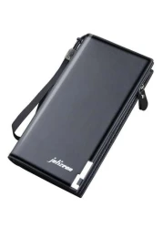 Men Long Wallets Large Capacity Zipper Handbag Card Holder Male Purse Coin Pocket Luxury Brand Clutch Wallet Commute Graduation Gifts Freshman For Books Multi Functional Dorm University Christmas Scre