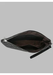 PU Leather Printed Clutch Bag Handheld Bag Wristlet For Men