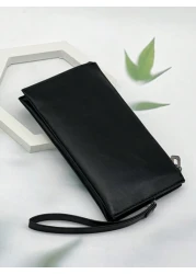 HOVI S Washing Toiletry Bag Men s Handbag For Business Storage Bag Letter Embossed Wristlet Bag Business Clutch Bag Envelope Bag Underarm Bag Square Bag Black Valentines Gift Organizer Purse Men Bag W