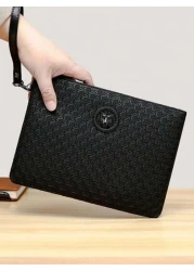 Men s Clutch Bag Men s Handbag Men s Wrist Bag Men s Toilet Bag Large Capacity Waterproof Lightweight Suitable For College Business Travel PU Leather Retro Simple Washing Bag Old Money Summer Back To