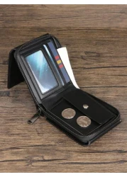 HOVI S Fashionable Minimalist Snap Short Wallet Business Casual Compact Multi Functional Multi Card Slot Wallet Coin Purse Card Holder Men s Wallet