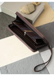 HOVI'S محفظة طويلة جديدة رفيعة المظهر مع حماية من الرقاقات RFID, سعة كبيرة، متعددة الوظائف تتسع لتليفون