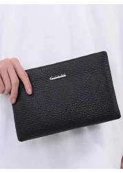 Men s Fashion Stylish Simple Litchi Pattern Clutch