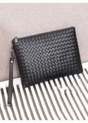 New Men Wallet Male Pu Clutch Purse Coin Purse Large Capacity Pu Leather Business Hand Bags Clutch Bag Handbag Wristlet Bag Envelope Bag Gift For Husband Waterproof Valentines Gift Holiday Wash Bag Ol