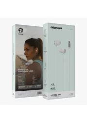 Green Lion Stereo X90 Type C Wired Earphone, 10mm Speaker, Stereo Sound, Built-In Microphone, Hands-Free Calls, Volume Control, Voice Assistant, 1.2m Cable - White