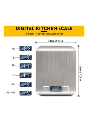 Electronic Digital Kitchen Food Scale 14x18cm