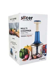 Elegante Slicer Push Type Square Shaped Multi Chopper 1000ml