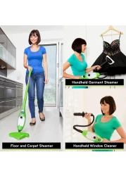 Steam Mop &amp; Handheld Steam Cleaner, 10-in-1 Multipurpose Floor Steamer for Hardwood, Tile, Grout, Upholstery &amp; Carpet, Chemical-Free Deep Cleaning.