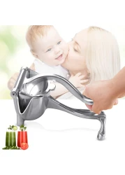 عام- عصارة يدوية للفاكهة من الستانلس ستيل مطورة - قابلة للفصل والتنظيف، قابلة للتعديل شديدة التحمل لعصر الليمون والبرتقال والرمان وما إلى ذلك