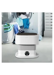 Portable Washing Machine Mini 11L &ndash; Compact 60W Foldable Washer &amp; Dryer for Clothes, Apartment, Space-Saving Laundry Solution &ndash; Grey
