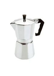 Klassica Aluminium 3 Cups Coffee Maker Silver And Black