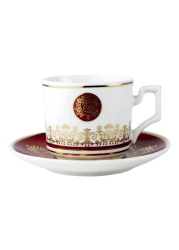 Shallow Coffee Cup Set Red 90ml 6 PCS
