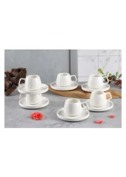 Shallow By S&amp;A Ema Coffee Cup and Saucer Set 100ml 12 PCS