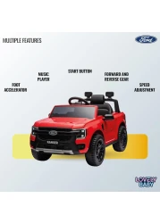 Lovely Baby Power Riding SUV Car LB 707L for Kids, Electric Ride On, Battery Operated Car, Leather Seats, Toddler Car, Music Play MP3-USB - Red