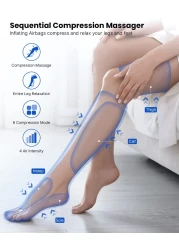 Renpho Leg Massager For Circulation And Relaxation, Calf Feet Thigh Massage, Sequential Wraps Device With 6 Modes 4 Intensities, Helps To Relax Legs, Gifts For Mom Women Father Dad