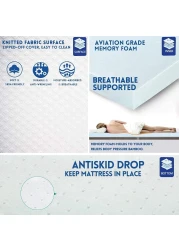 Vital Memory Foam (Visco) Mattress Topper Height Of 5 Cm With Removable Knitted Fabric Cover (King - 180 X 190)