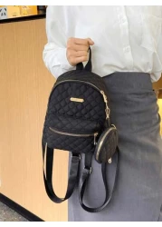 قطعة واحدة حقيبة ظهر مبطنة بسيطة متعددة الاستخدامات مناسبة للطالبات في المدارس والجامعات مقاس صغير أنيق مصنو