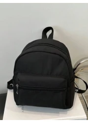 حقيبة ظهر متعددة الوظائف صغيرة للطلاب - نسيج مخطط جميل, حقيبة تنقل مريحة مع جيوب متعددة وأشرطة كتف مريحة