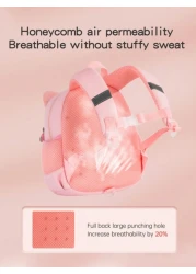 1pc Girls Cute Cartoon Cat Shaped Small Size Diving Material Anti Lost Zipper Closure Backpack For Kindergarten Daily Use