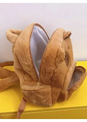 1 حقيبة مدرسية كبيرة السعة ذات طبعة كابيبارا الجميلة للطلاب الأحياء. حقيبة مدرسية أنيقة ذات جيوب متعددة. حقيبة