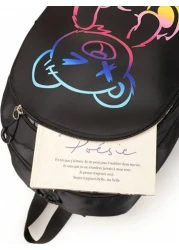 حقيبة ظهر مدرسية جديدة للبنات والأولاد، أنيقة وجذابة بطبعة الدب الكتف، حقيبة سفر عالية الجاذبية