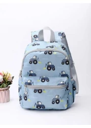 اطفال تصميم رسوم كارتون سيارة نمط حقيبة ظهر كلاسيكية لطيفة بحمالات قابل للتعديل حقيبة الكتب